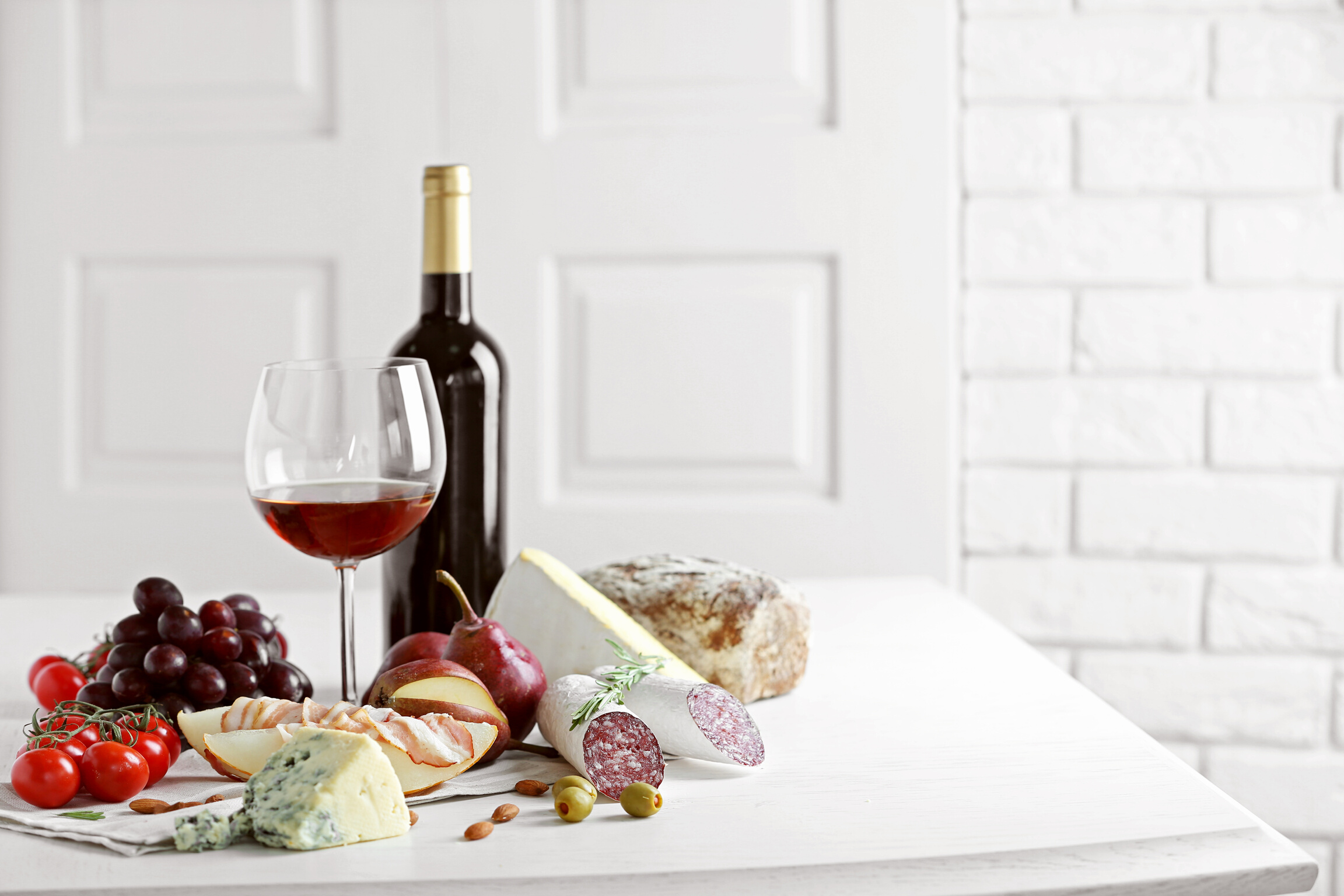 Various Types of Italian Food and Wine